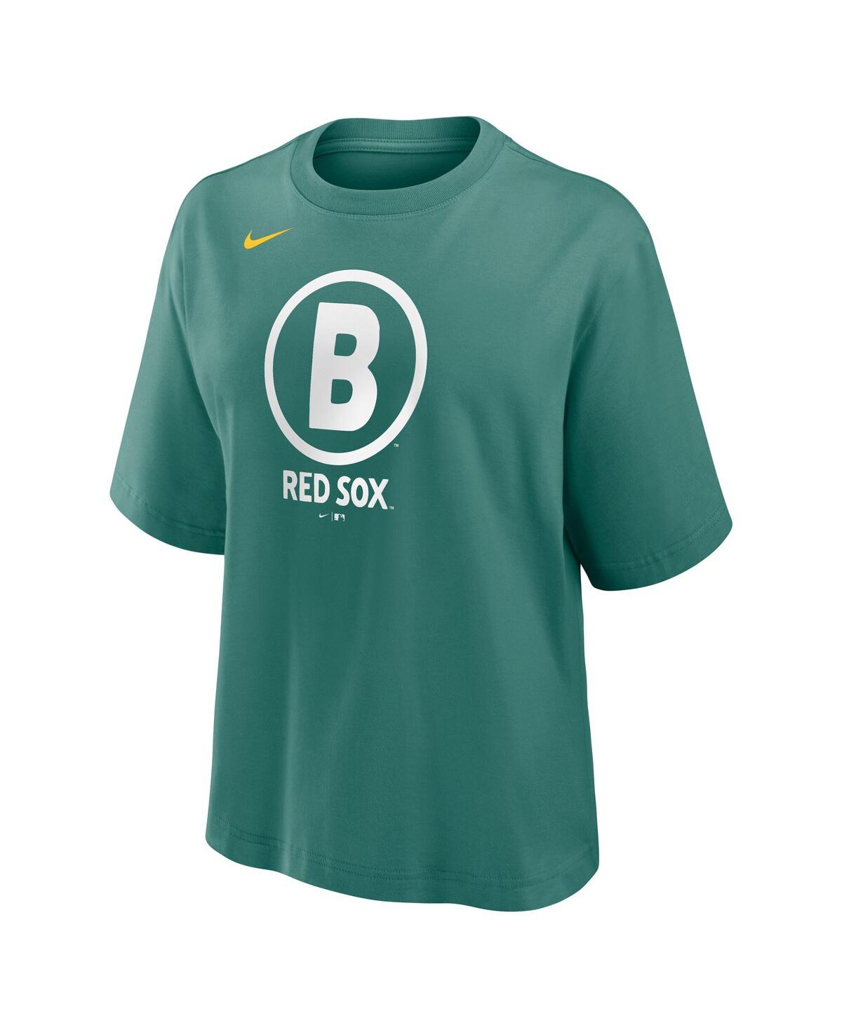 Nike Women's Green Boston Red Sox 2025 City Connect Logo Boxy T-shirt In Green