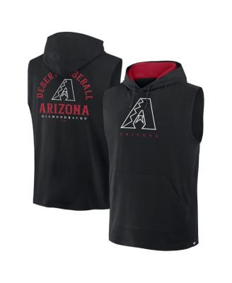 Fanatics - Men's Black Arizona Diamondbacks Fire Speed Sleeveless Pullover Hoodie