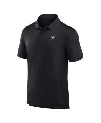 Men's Black Las Vegas Raiders Front Office Move Mono Polo Shirt