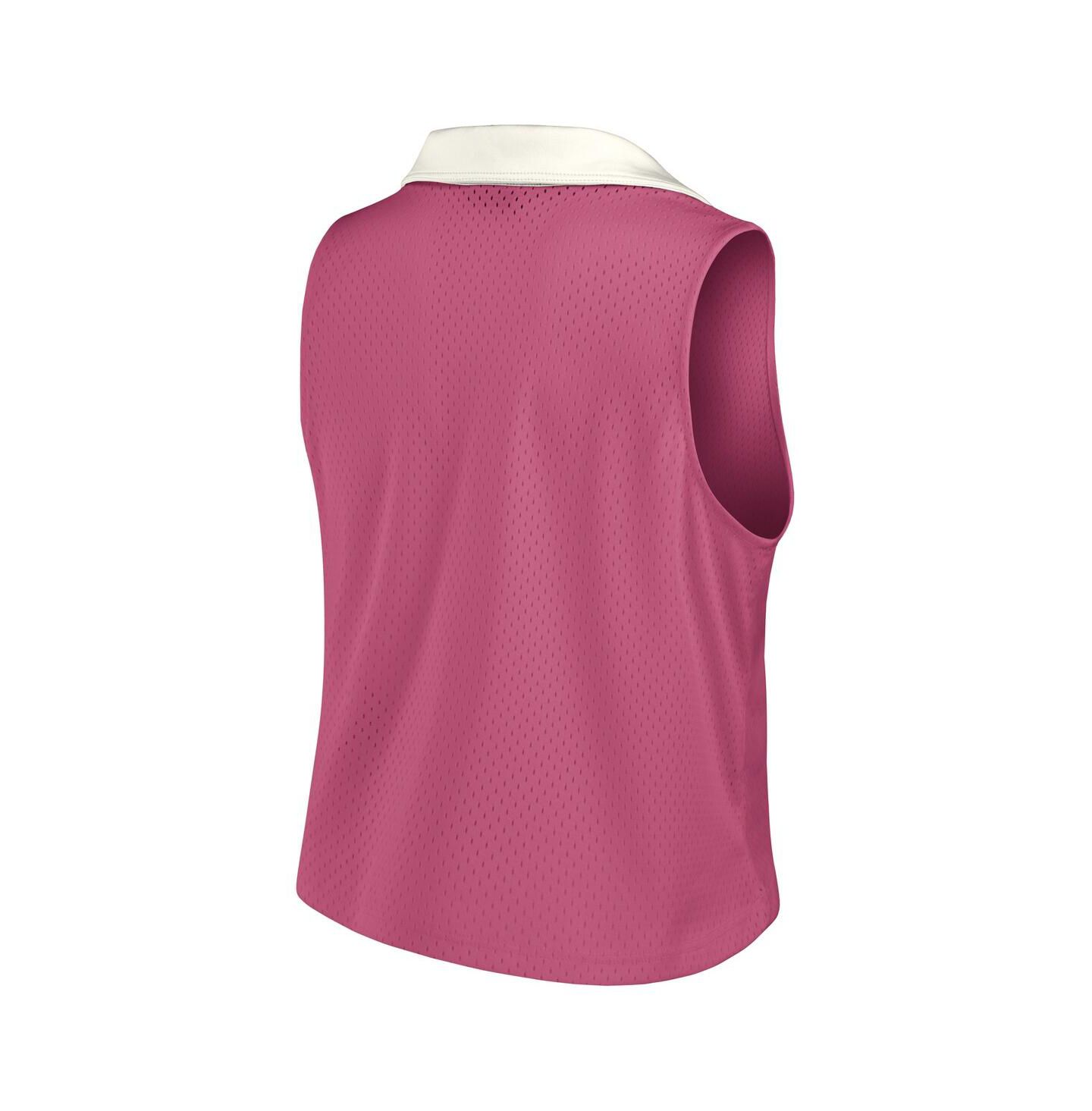 Женский топ Fanatics Pink Philadelphia Phillies Studio Wellness V-Neck — фото 3