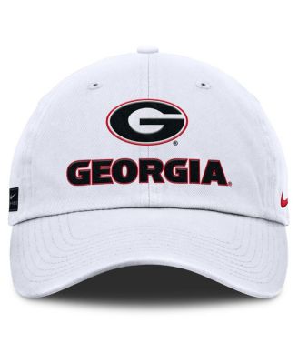 Мужская белая кепка Nike Georgia Bulldogs 2025 Sideline Club с регулируемой посадкой
