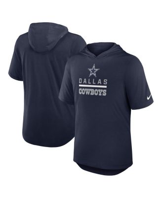 Nike - Men's Navy Dallas Cowboys Lockup Tri-Blend Hoodie T-Shirt