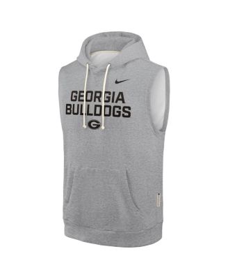 Найк мужской серый Вереск Грузия бульдоги 2025 боковой линии производительность без рукавов пуловер толстовка с капюшоном