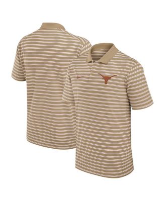 Nike - Men's Tan Texas Longhorns Athletic Prep Striped Performance Polo Shirt