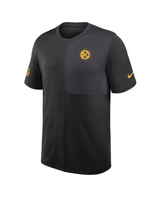 Мужская черная футболка Nike Pittsburgh Steelers Sideline UV Performance Coach от Nike