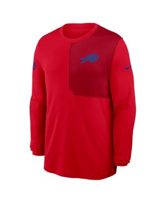 Мужская красная футболка Nike Buffalo Bills Sideline Coach UV Performance с длинным рукавом от Nike