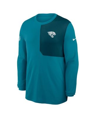 Nike - Men's Teal Jacksonville Jaguars Sideline Coach UV Performance Long Sleeve T-Shirt