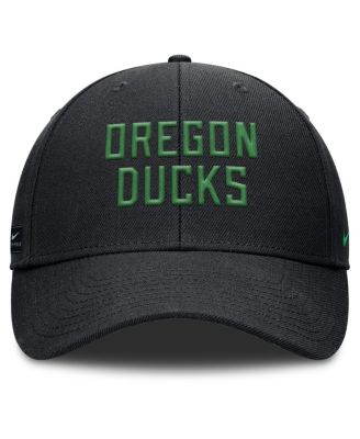 Мужская шапка Nike с регулируемой посадкой Oregon Ducks Rise черного цвета для тренировок