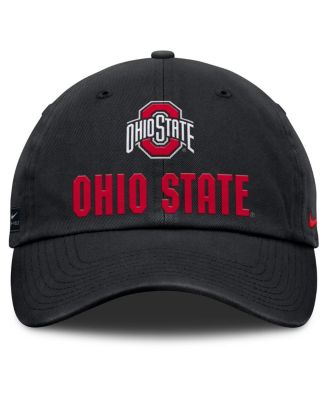 Мужская черная бейсболка Nike Buckeyes 2025 от штата Огайо с регулируемой посадкой по бокам