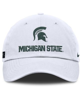 Мужская белая кепка Nike Michigan State Spartans 2025 Sideline Club с регулируемой посадкой