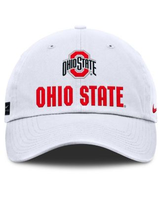 Мужская белая бейсболка Nike Buckeyes от штата Огайо 2025 с регулируемой посадкой по бокам