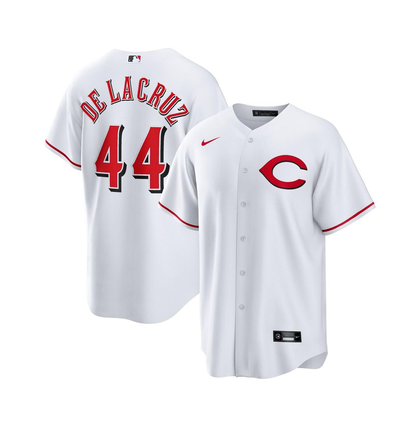 Мужской топ Nike Elly De La Cruz White Cincinnati Reds Alternate 2 Replica 2.0 Player Jersey — фото 1