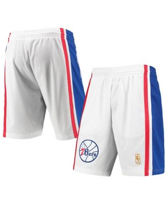 Mitchell & Ness - Men's White Philadelphia 76ers 1996-97 Hardwood Classics Swingman Shorts