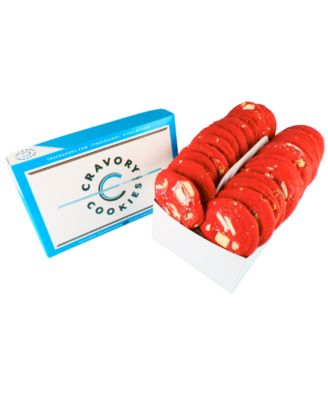 The Cravory - Red Velvet Cookies Gift Box, 24 Cookies