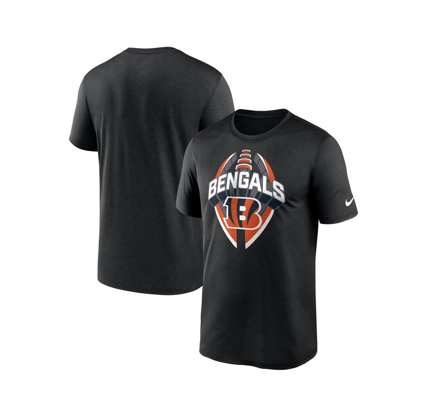 Men's Black Cincinnati Bengals Big & Tall Primetime Legend Icon Performance T-Shirt