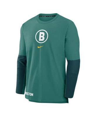 Мужская футболка с длинным рукавом Nike Green Boston Red Sox 2025 City Connect Authentic Collection Player Tri-Blend Performance