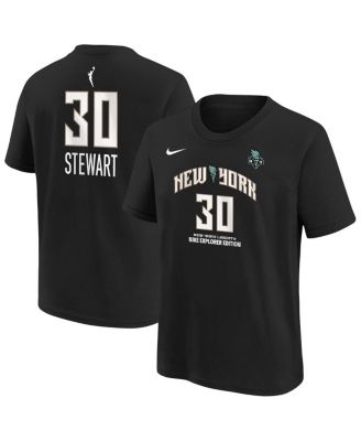 Nike - Big Boys and Girls Breanna Stewart Black New York Liberty Explorer Edition Player Name Number T-Shirt