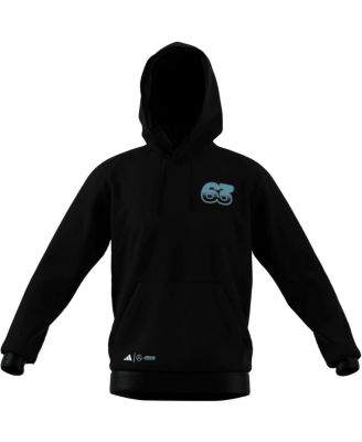 Мужская толстовка с капюшоном George Russell черного цвета от Mercedes-AMG Petronas F1 Team от Adidas, пуловер с графическим принтом