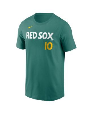 Мужская футболка Nike Trevor Story Green Boston Red Sox 2025 City Connect Fuse с названием и номером команды
