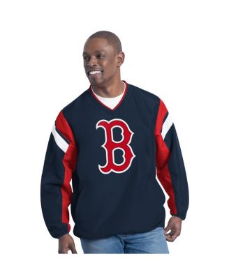 G-III Sports by Carl Banks - Men's Navy Boston Red Sox Double Coverage V-Neck Pullover Sweatshirt