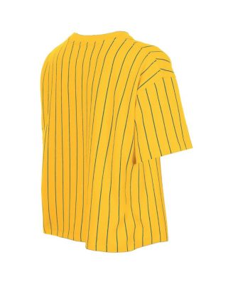 Women's Yellow Boston Red Sox 2025 City Connect Pinstripe T-Shirt
