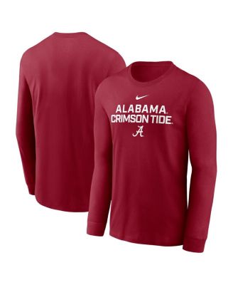 Nike - Men's Crimson Alabama Crimson Tide 2025 Sideline Performance Long Sleeve T-Shirt