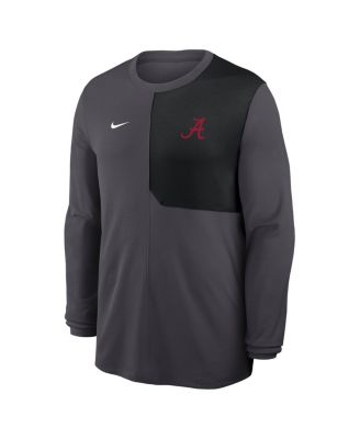 Мужская футболка с длинным рукавом Anthracite Alabama Crimson Tide 2025 Sideline Coach UV Performance от Nike