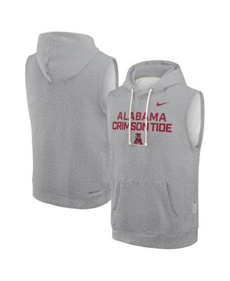 Nike - Men's Heather Gray Alabama Crimson Tide 2025 Sideline Performance Sleeveless Pullover Hoodie