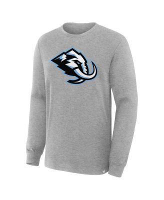 Мужская футболка с длинным рукавом Fanatics Heather Gray Utah Mammoth с основным логотипом Legacy