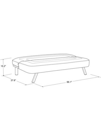 66.1" Polyester Forrest Convertible Futon