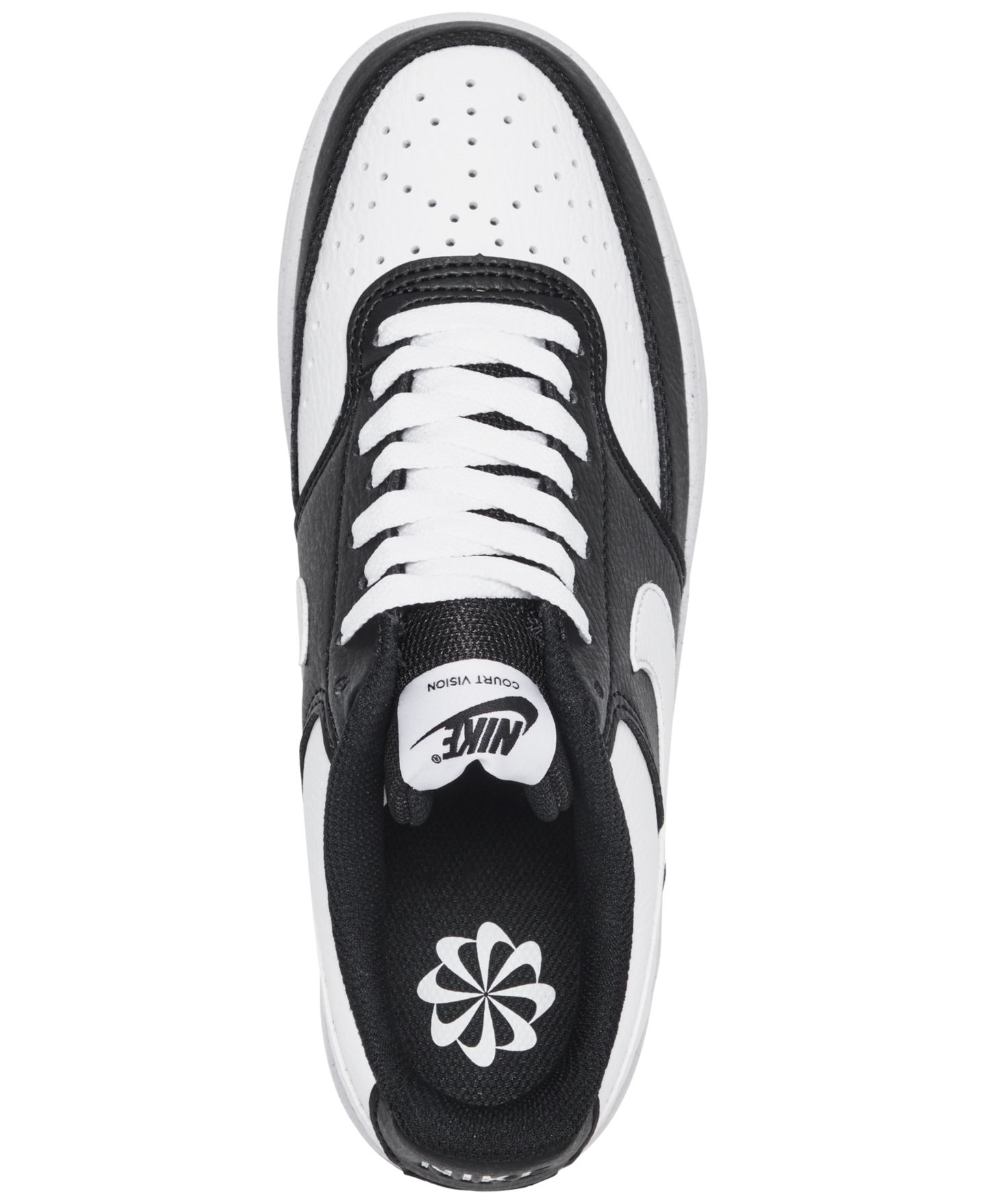 Женские кроссовки Nike Court Vision Low Next Nature Casual, цвет: Чёрный / Белый — фото 5
