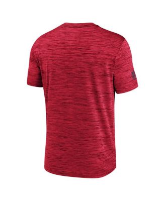 Men's Red New England Patriots Sideline Velocity Performance T-Shirt