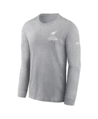 Men's Gray Arizona Cardinals Sideline Performance Long Sleeve T-Shirt