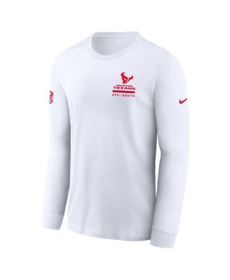 Мужская белая футболка Nike Houston Texans Sideline Performance с длинным рукавом от Nike