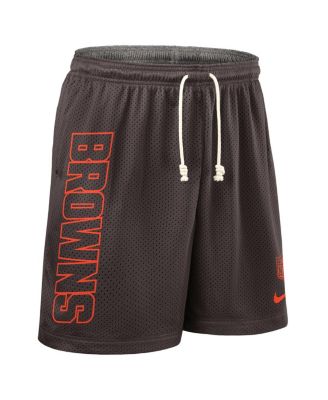 Men's Brown Cleveland Browns Sideline Reversible Performance Shorts