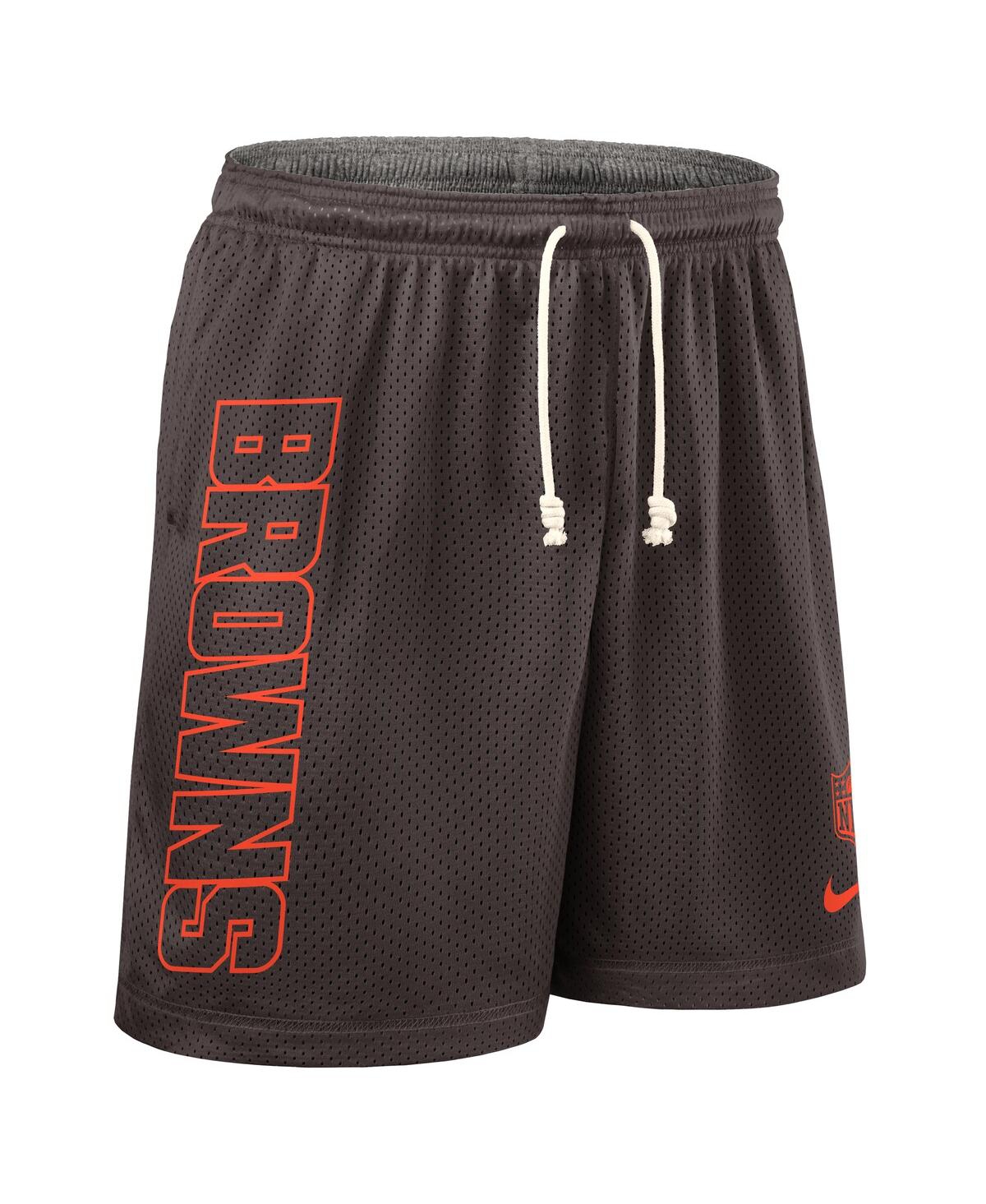 Nike Men's Brown Cleveland Browns Sideline Reversible Performance Shorts In Brown