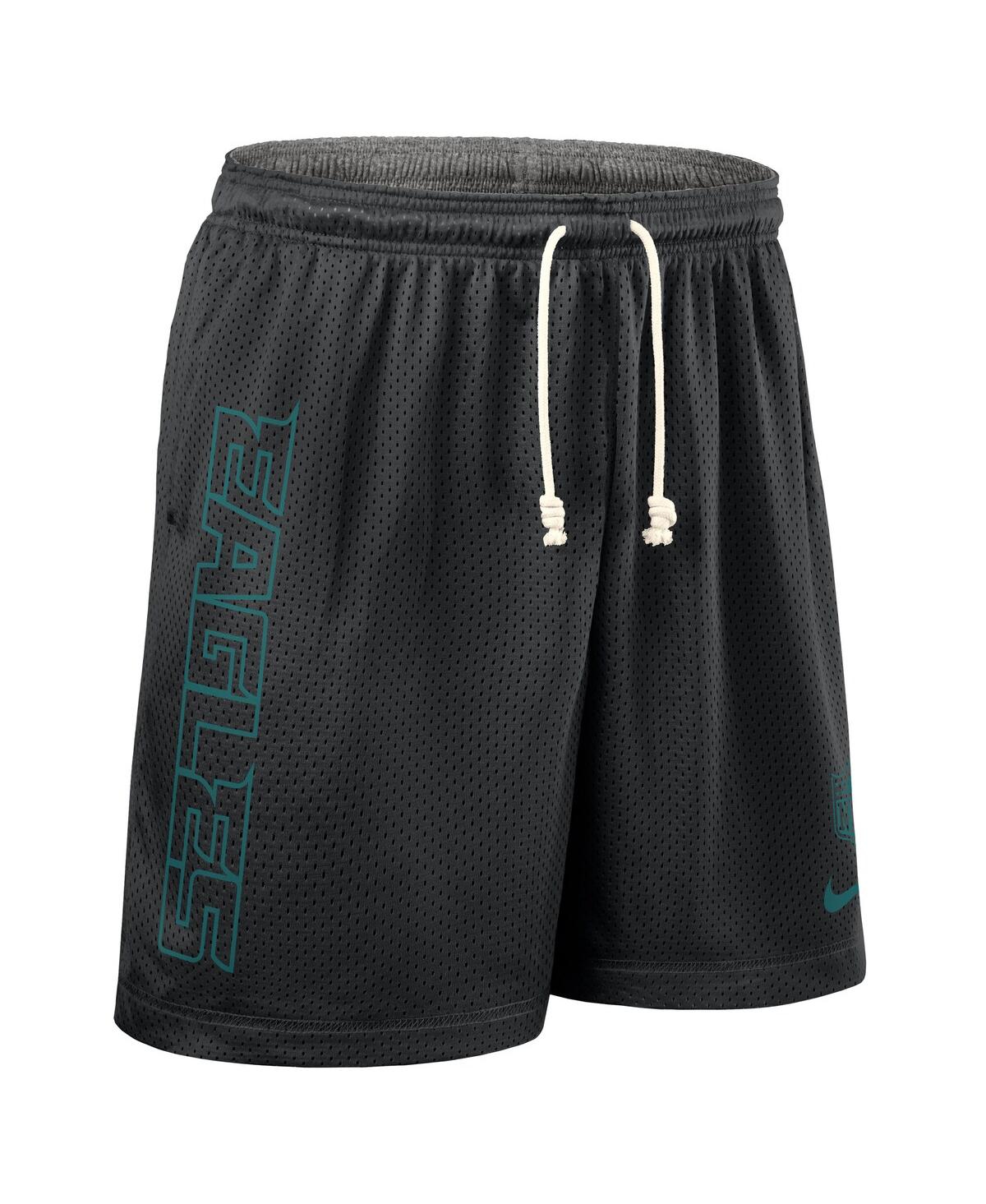 Nike Men's Black Philadelphia Eagles Sideline Reversible Performance Shorts In Multi