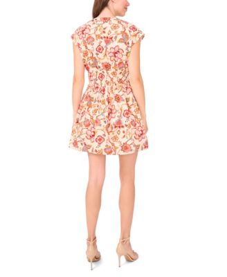 Women's Cotton Short-Sleeve V-Neck Dress