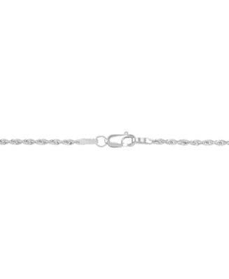 Rope Chain 18" Collar Necklace in 14k White Gold