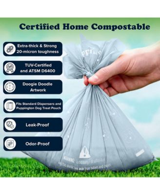 Walk Star Kit: 3-in-1 Dog Walk Bag, Bowl, & Leash plus Matching 270 Refill Dog Poop Bags