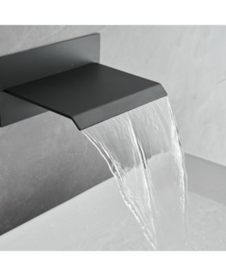 Single Handle Wall Mount Spout Waterfall Bathroom Faucet