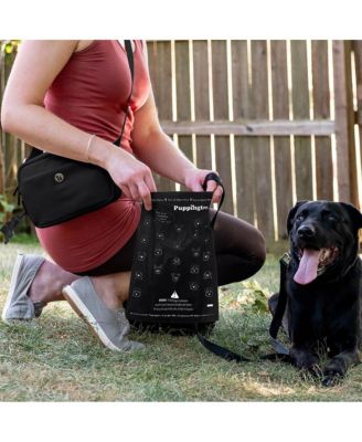 Walk Star Kit: 3-in-1 Dog Walk Bag, Bowl, & Leash plus Matching 90 Refill Dog Poop Bags