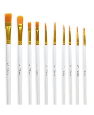 12 Color Acrylic Paint Set (2oz/60ml) - Matte Finish, With 10 Brushes and Painting Pallet