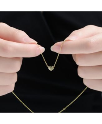 14K Gold Plated Heart Pendant Necklace