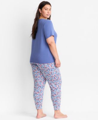 Women's Cotton Blend Short-Sleeve Sleep Tee XS-3X, Macy's Exclusive 