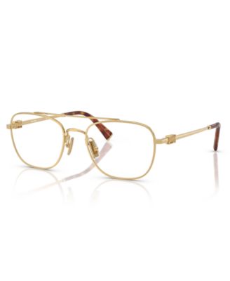 Miu Miu Womens Square Eyeglasses Mu 51WV - Gold 489$