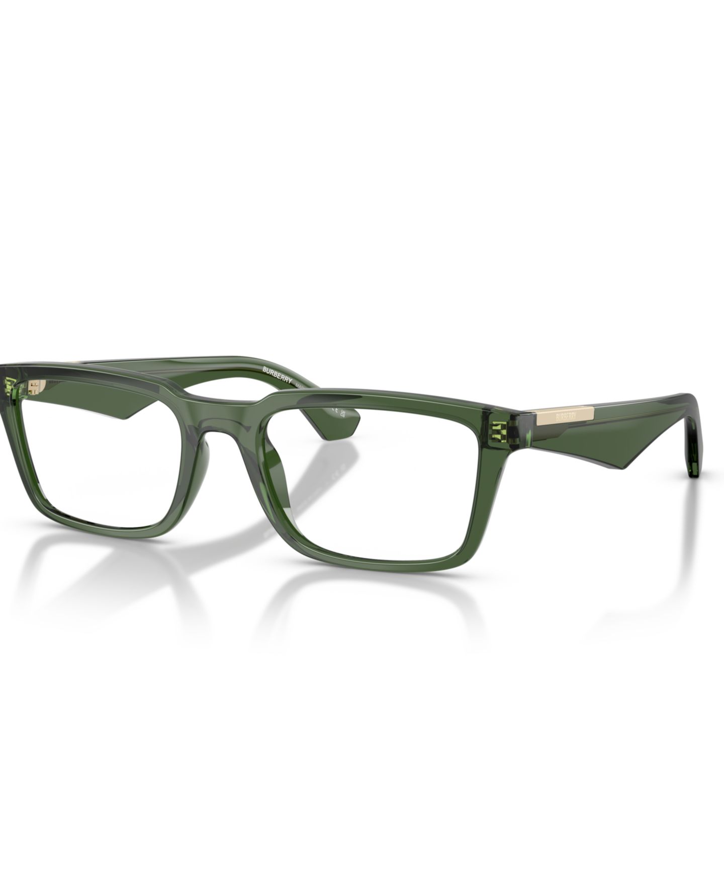 Мужские очки Burberry Man Rectangle Plastic BE2428U Eyeglasses, цвет: Зелёный — фото 1
