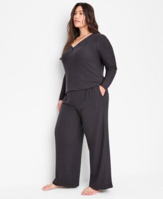 Women's Soft Rib-Knit Pajama Set, XS-3X, Macy's Exclusive