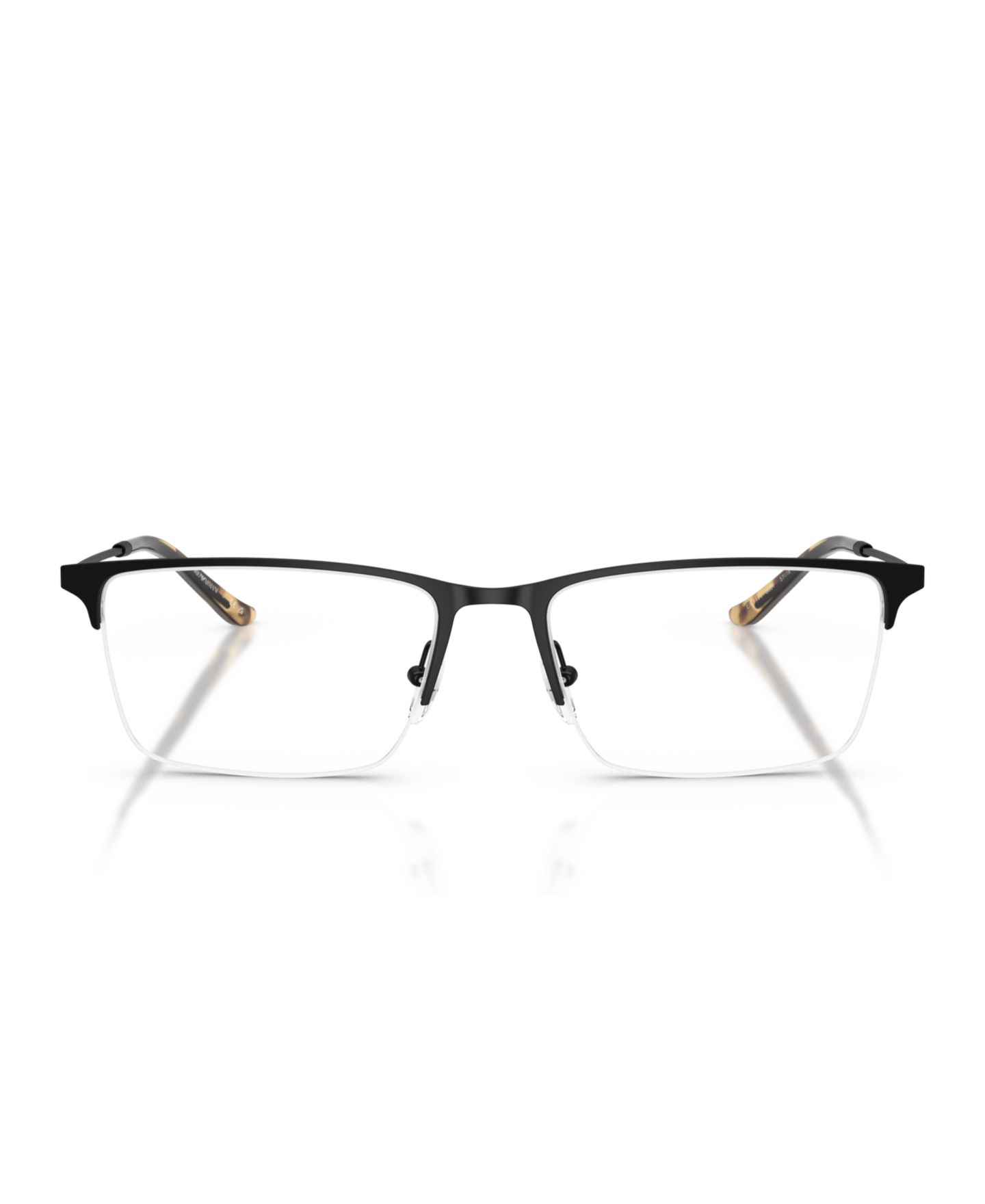 Мужские очки Emporio Armani Man Rectangle Metal EA1171 Eyeglasses, цвет: Матовый чёрный — фото 2