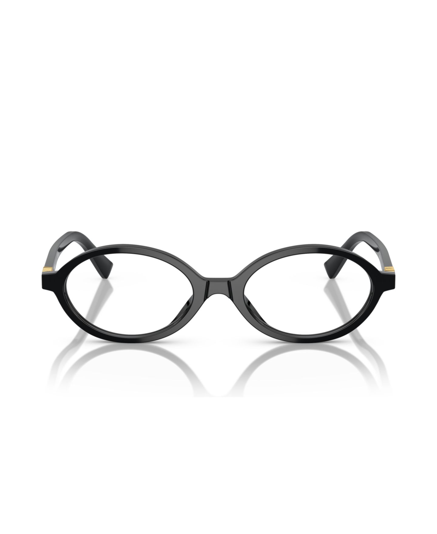 Женские очки MIU MIU Woman Oval Plastic MU 01XV Eyeglasses, цвет: Чёрный — фото 2